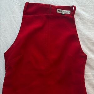 Zara Red Sleeveless Dress